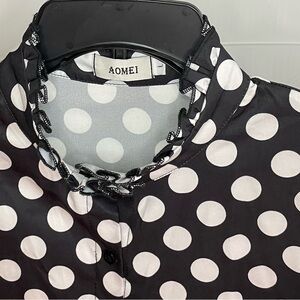 AOMEI Black and White Polka Dot Blouse